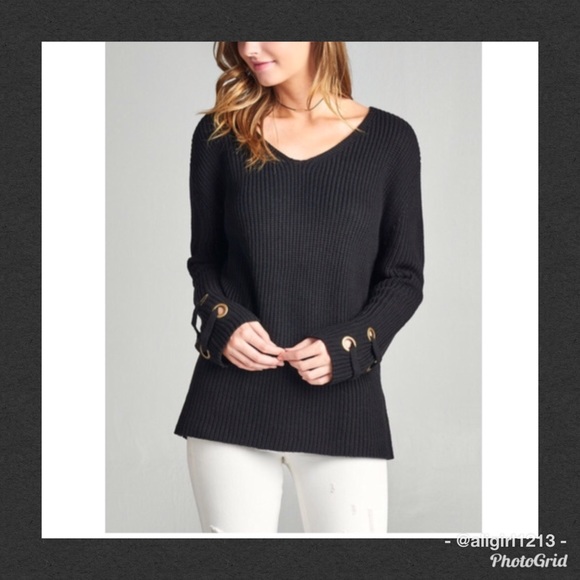 HOST PICK - Sweater With Lace Up Sleeves - Picture 1 of 3